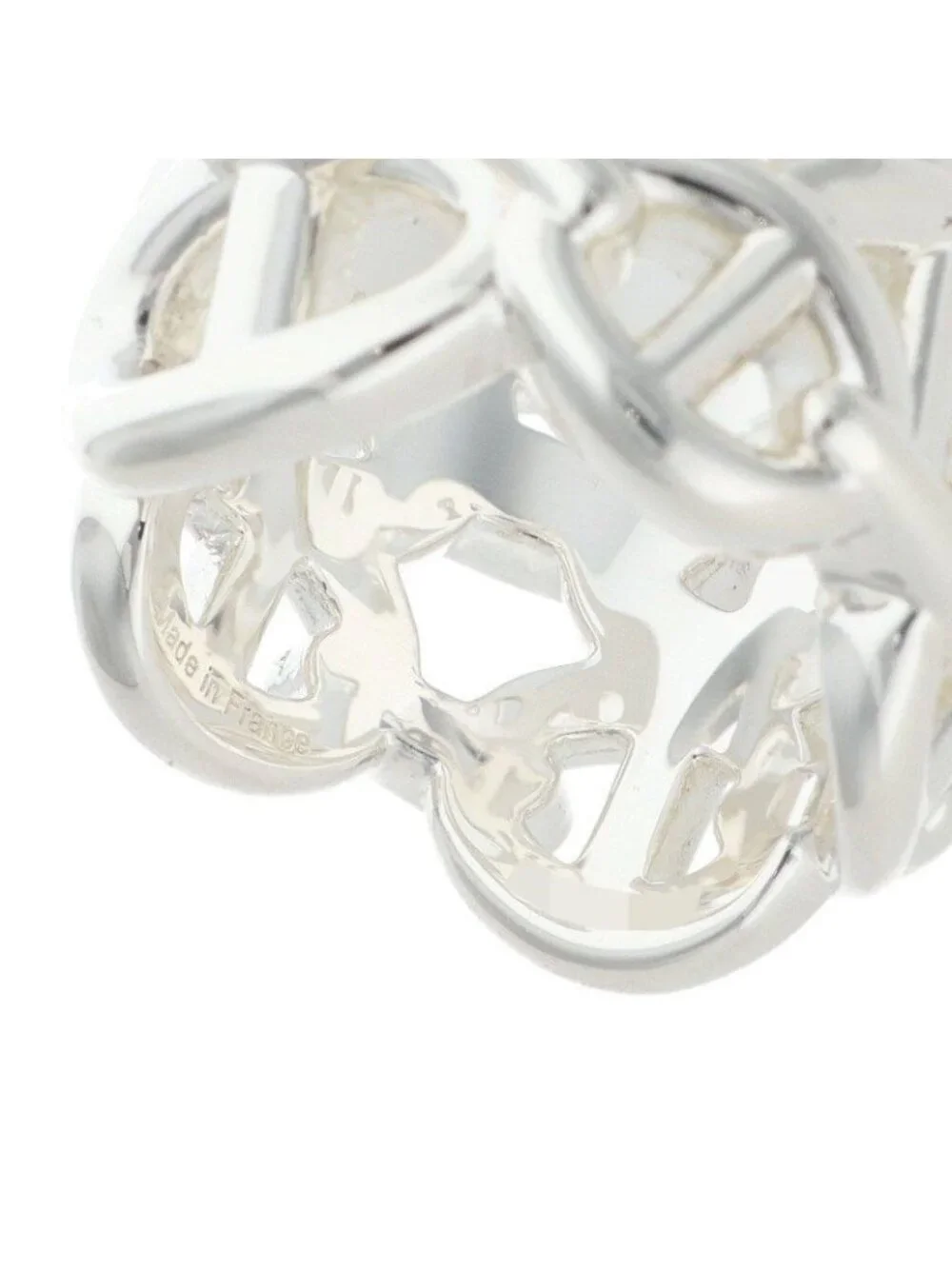 Hermes Chaine D'ancre Enchainee GM Silver Ring